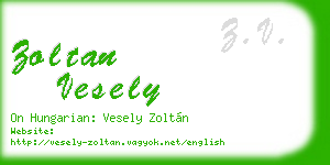 zoltan vesely business card